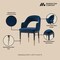 Manhattan Comfort 5-Piece Rockaway 70.86 Dining Set with 4 Carrington Chairs in Black and Midnight Blue 4-DT02DC089AR-BKBL - alternate 8